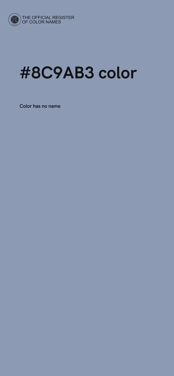 #8C9AB3 color image