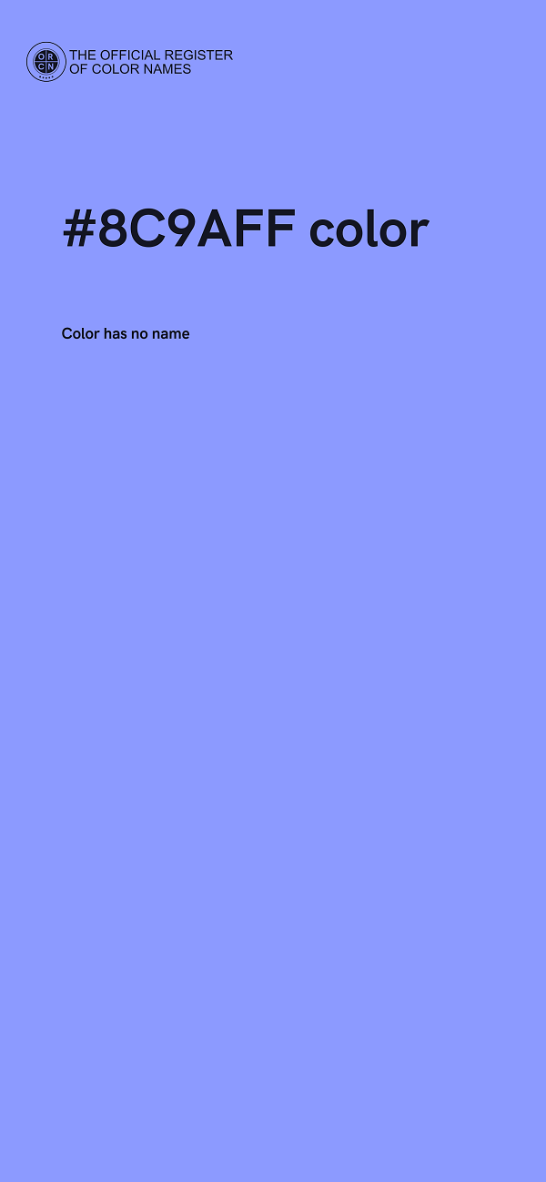 #8C9AFF color image