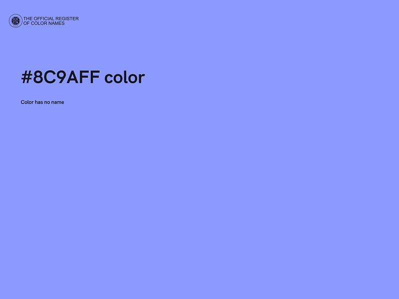 #8C9AFF color image