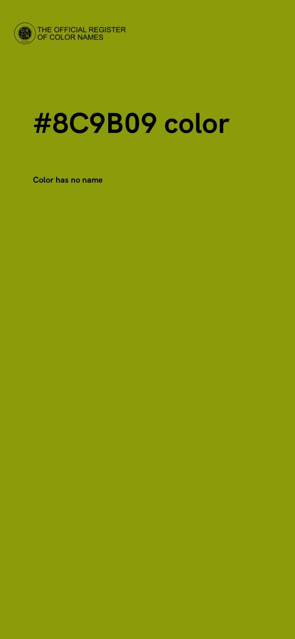 #8C9B09 color image