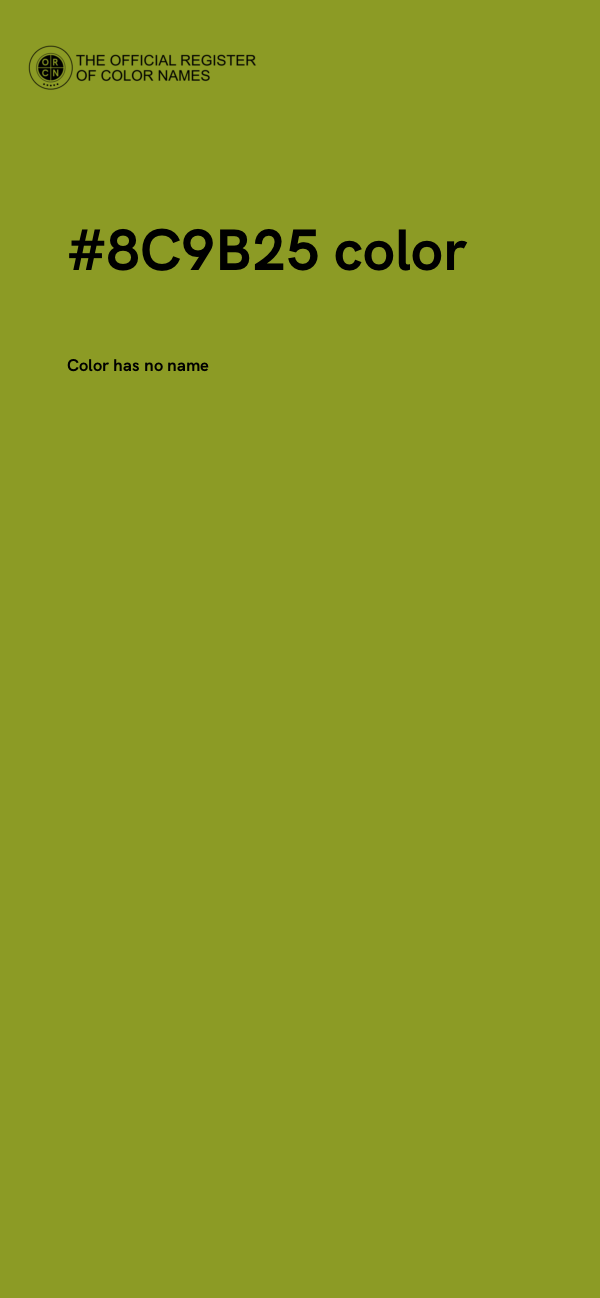 #8C9B25 color image