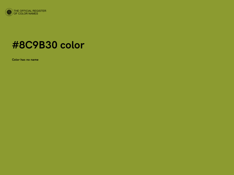 #8C9B30 color image