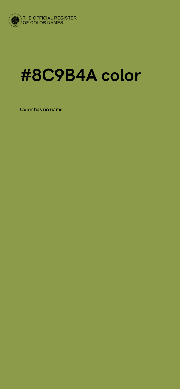#8C9B4A color image