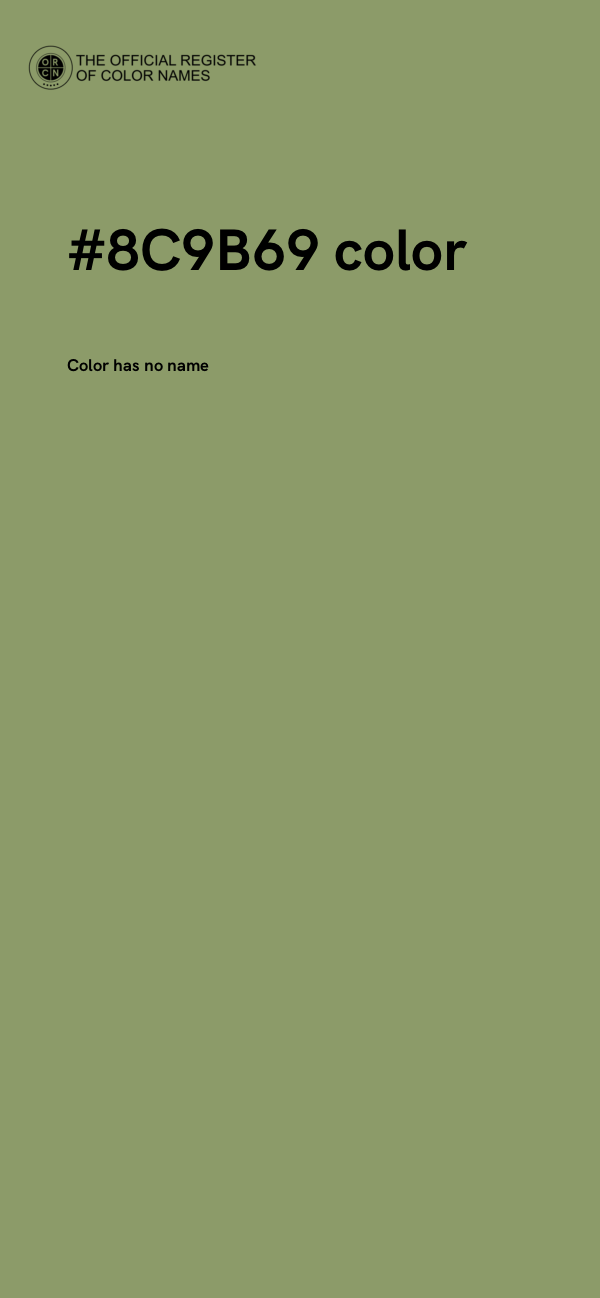 #8C9B69 color image