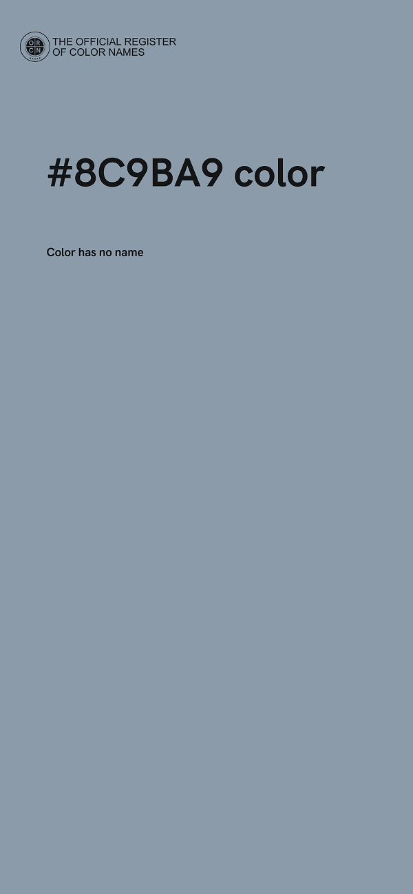 #8C9BA9 color image