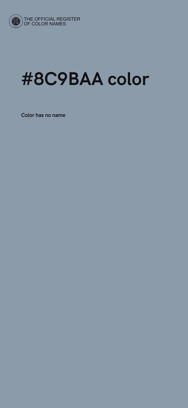 #8C9BAA color image