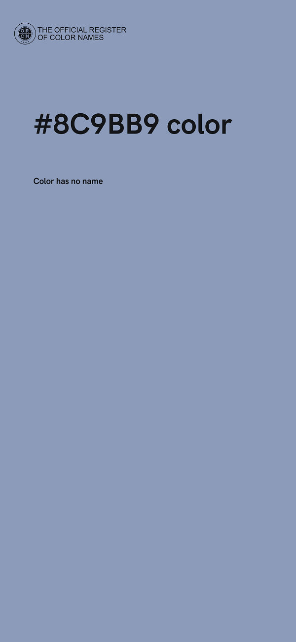 #8C9BB9 color image