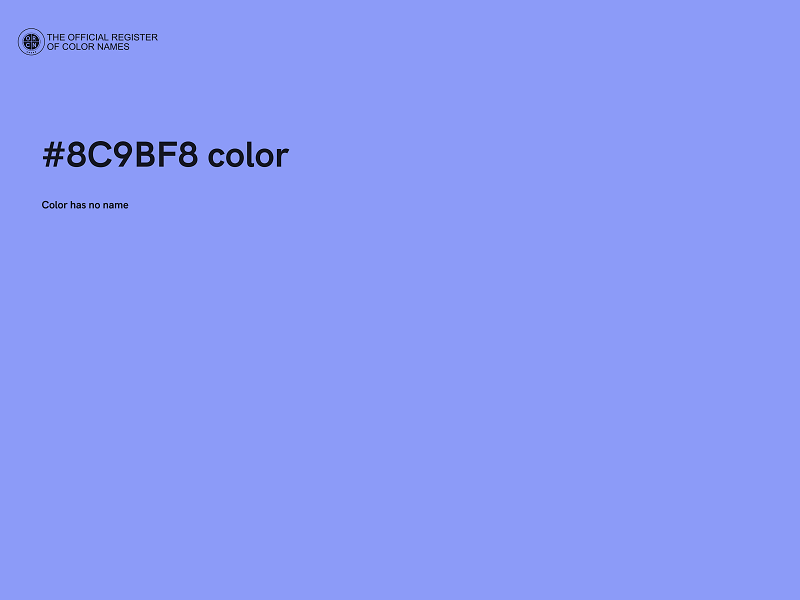 #8C9BF8 color image