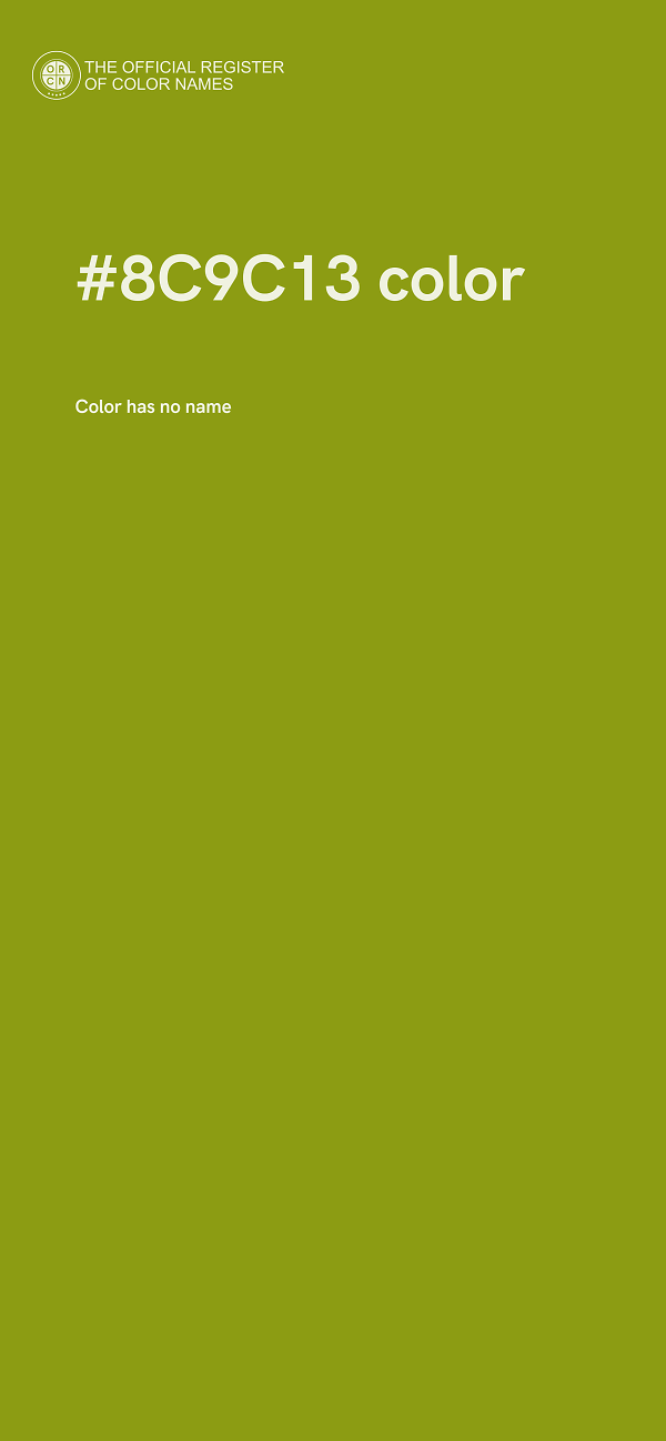 #8C9C13 color image