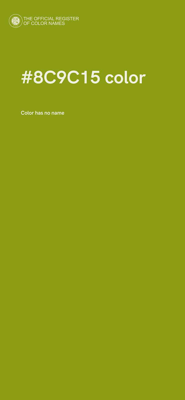 #8C9C15 color image