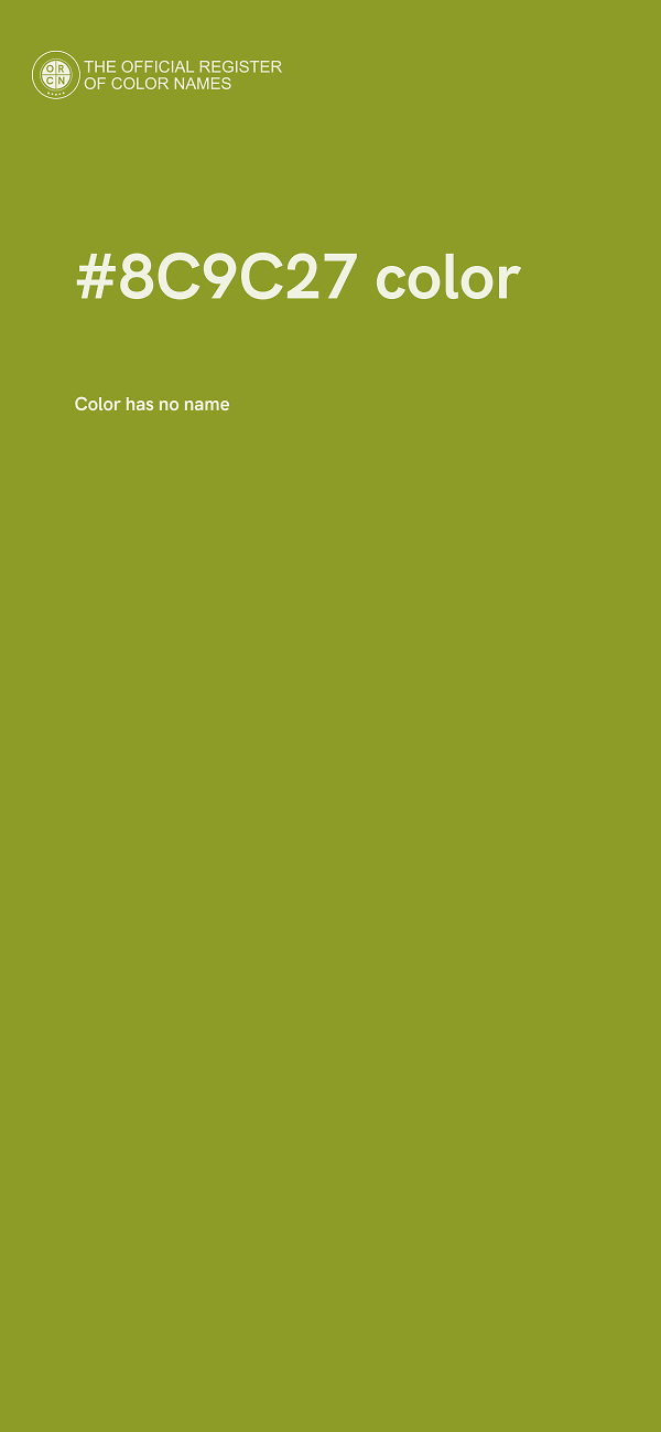 #8C9C27 color image