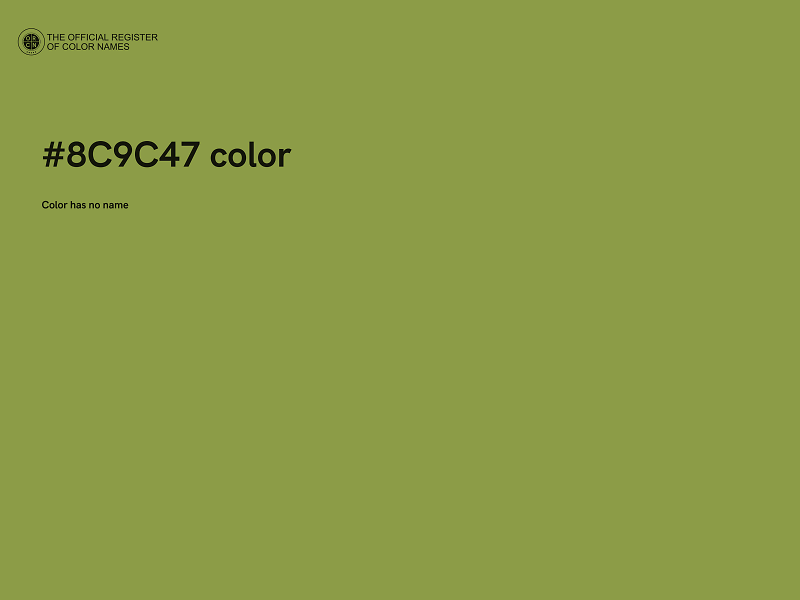 #8C9C47 color image