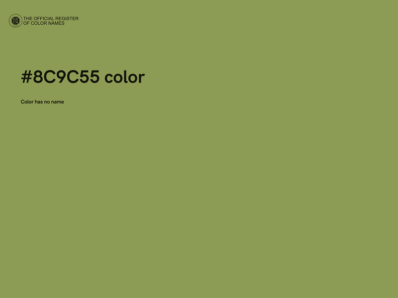 #8C9C55 color image