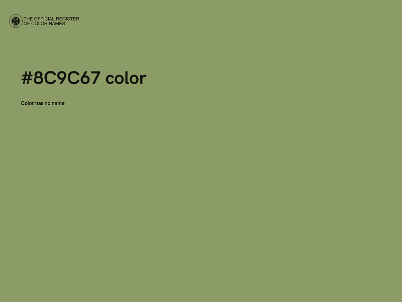 #8C9C67 color image