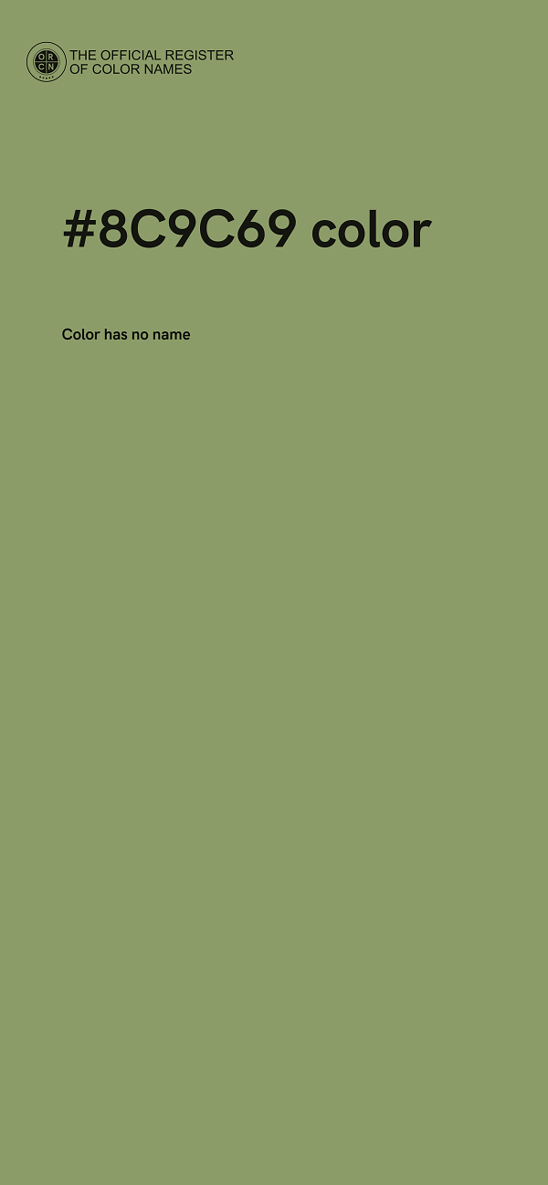 #8C9C69 color image