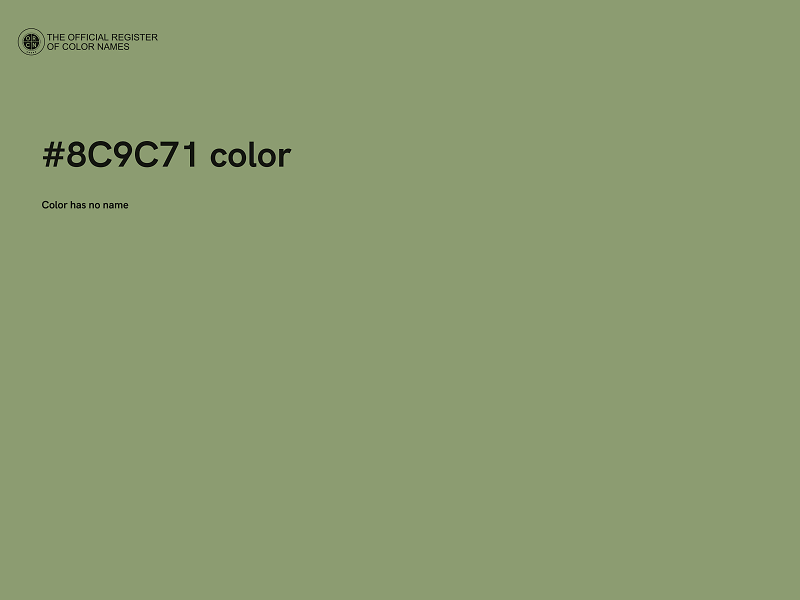 #8C9C71 color image