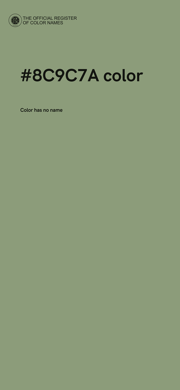 #8C9C7A color image