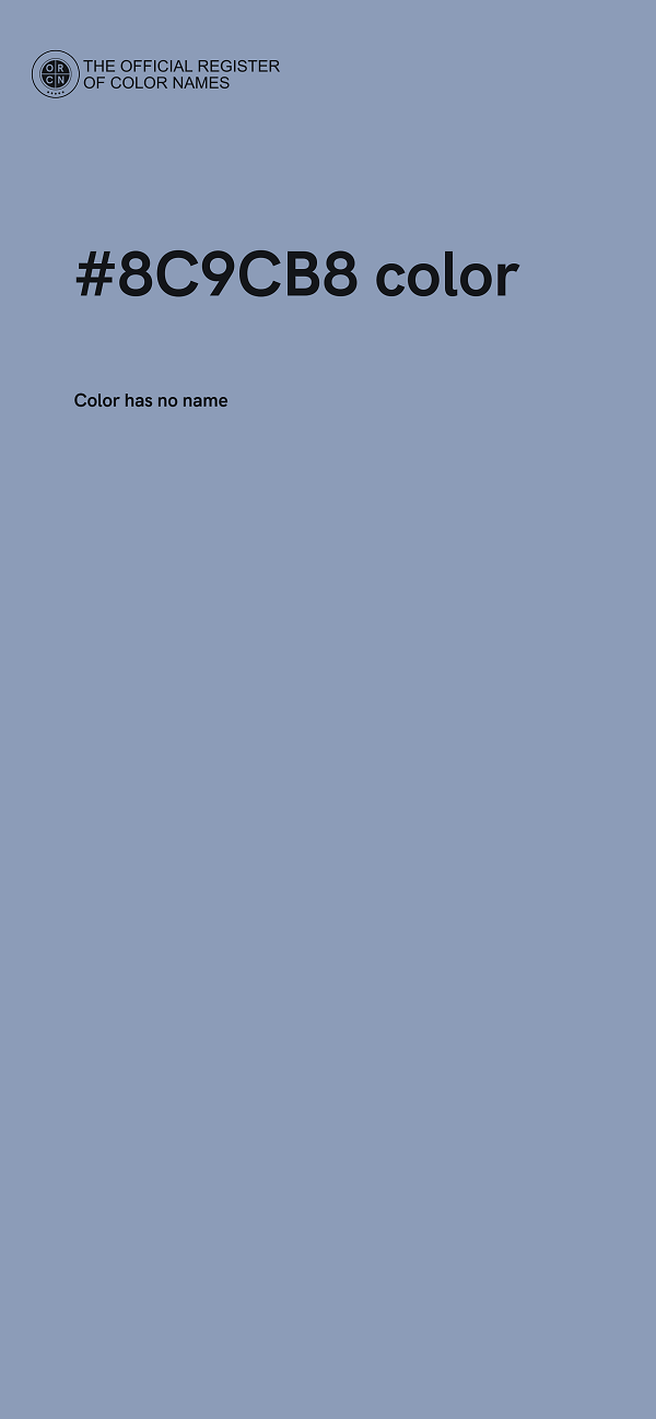 #8C9CB8 color image