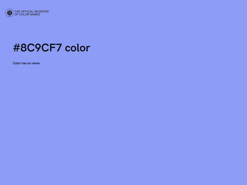 #8C9CF7 color image