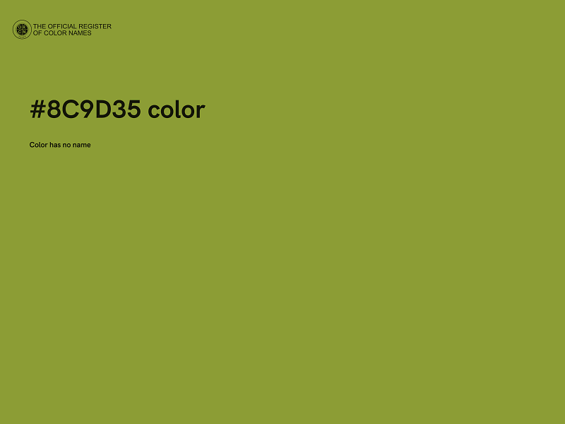#8C9D35 color image