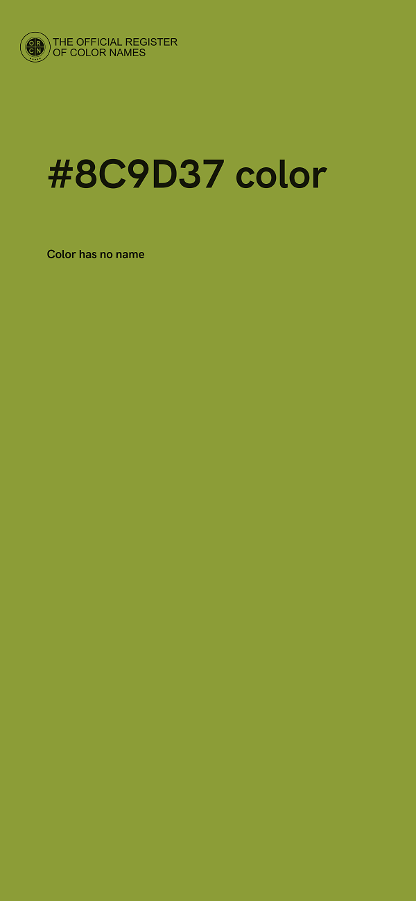 #8C9D37 color image