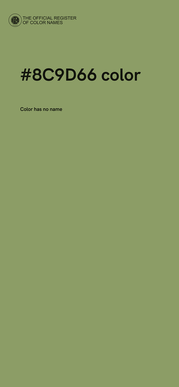 #8C9D66 color image