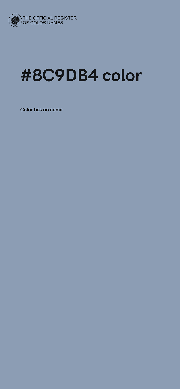 #8C9DB4 color image