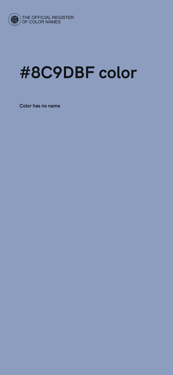 #8C9DBF color image