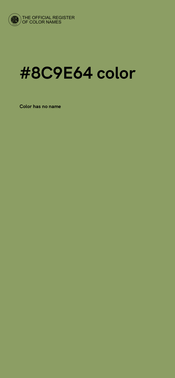 #8C9E64 color image