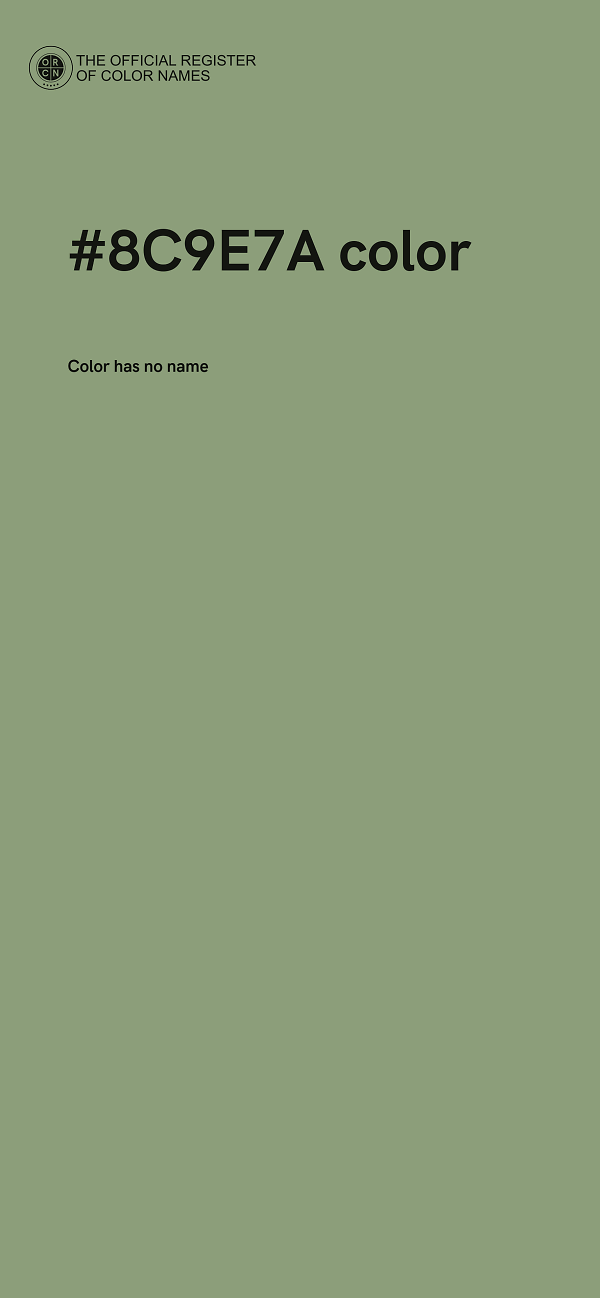 #8C9E7A color image
