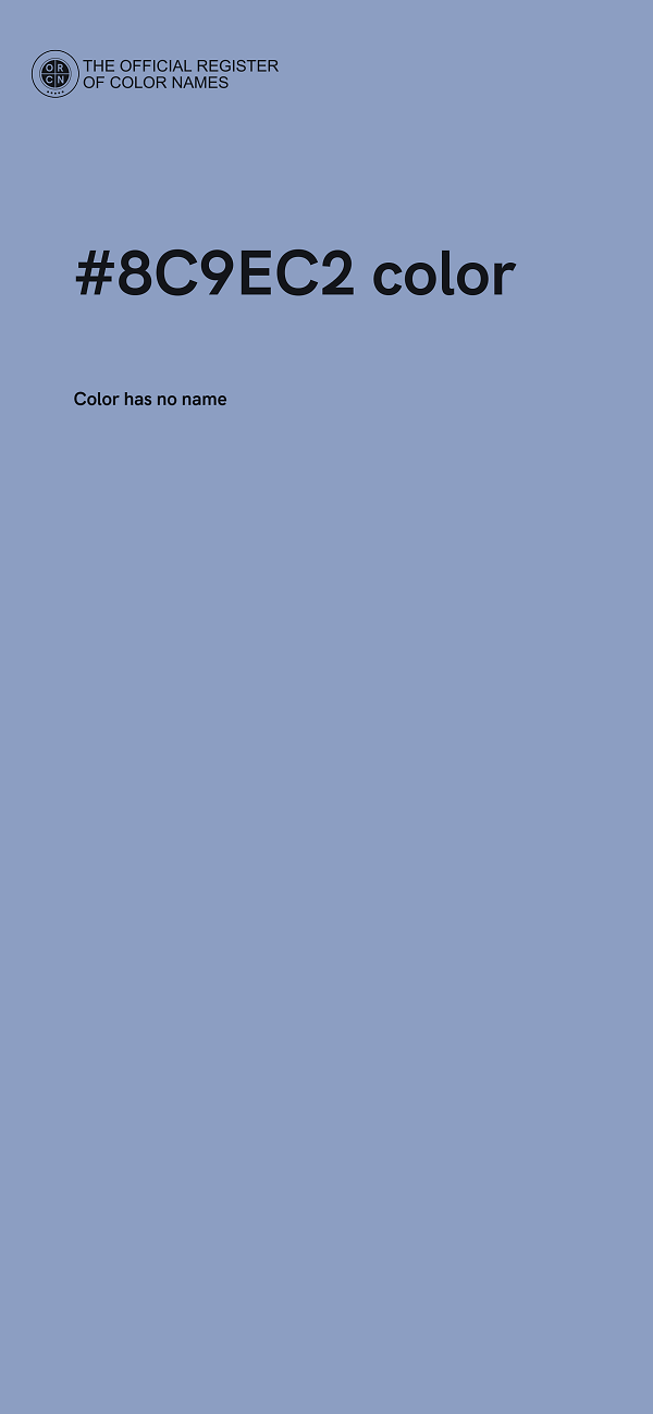 #8C9EC2 color image