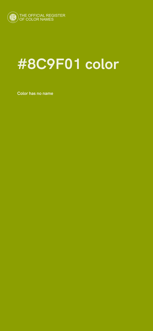 #8C9F01 color image