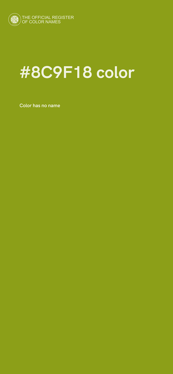 #8C9F18 color image