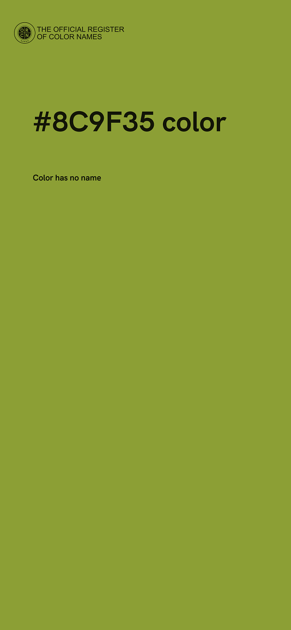 #8C9F35 color image