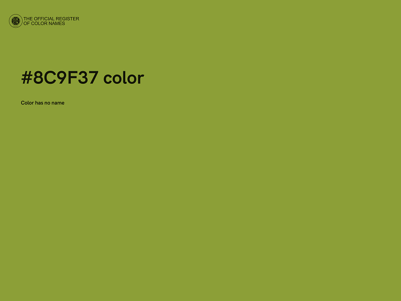 #8C9F37 color image