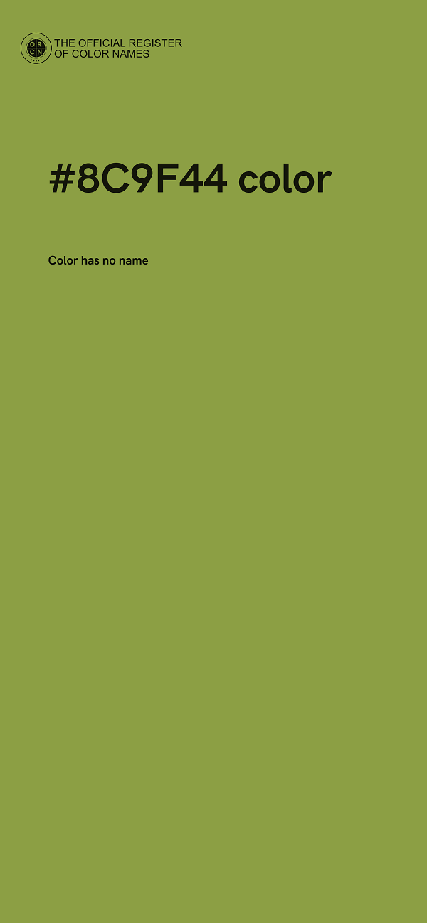 #8C9F44 color image