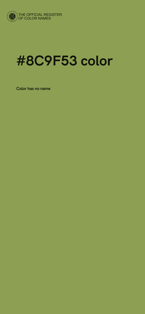 #8C9F53 color image