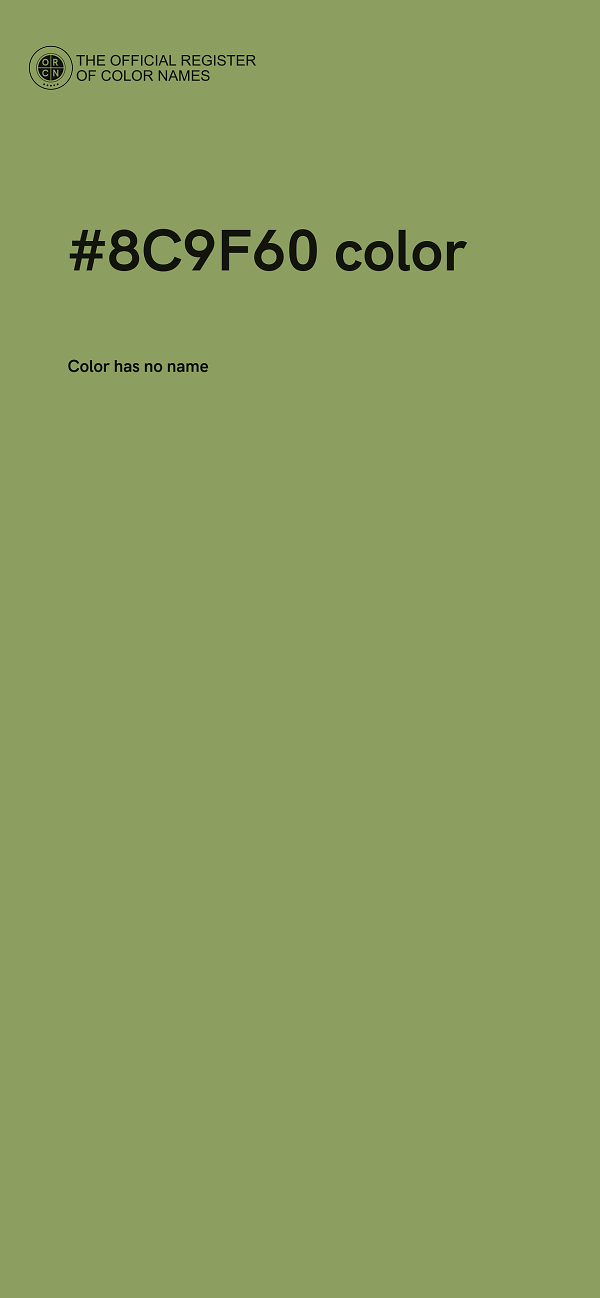 #8C9F60 color image