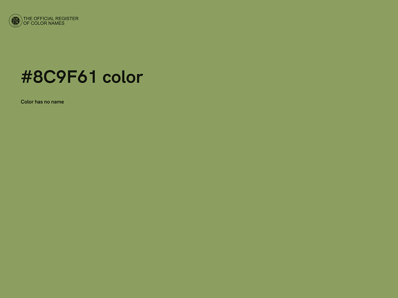 #8C9F61 color image