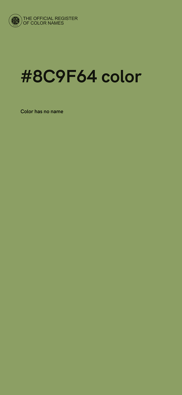 #8C9F64 color image