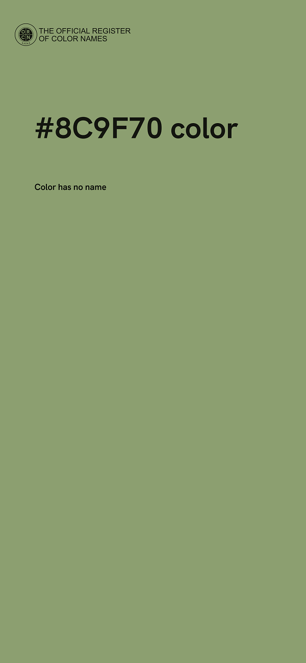 #8C9F70 color image