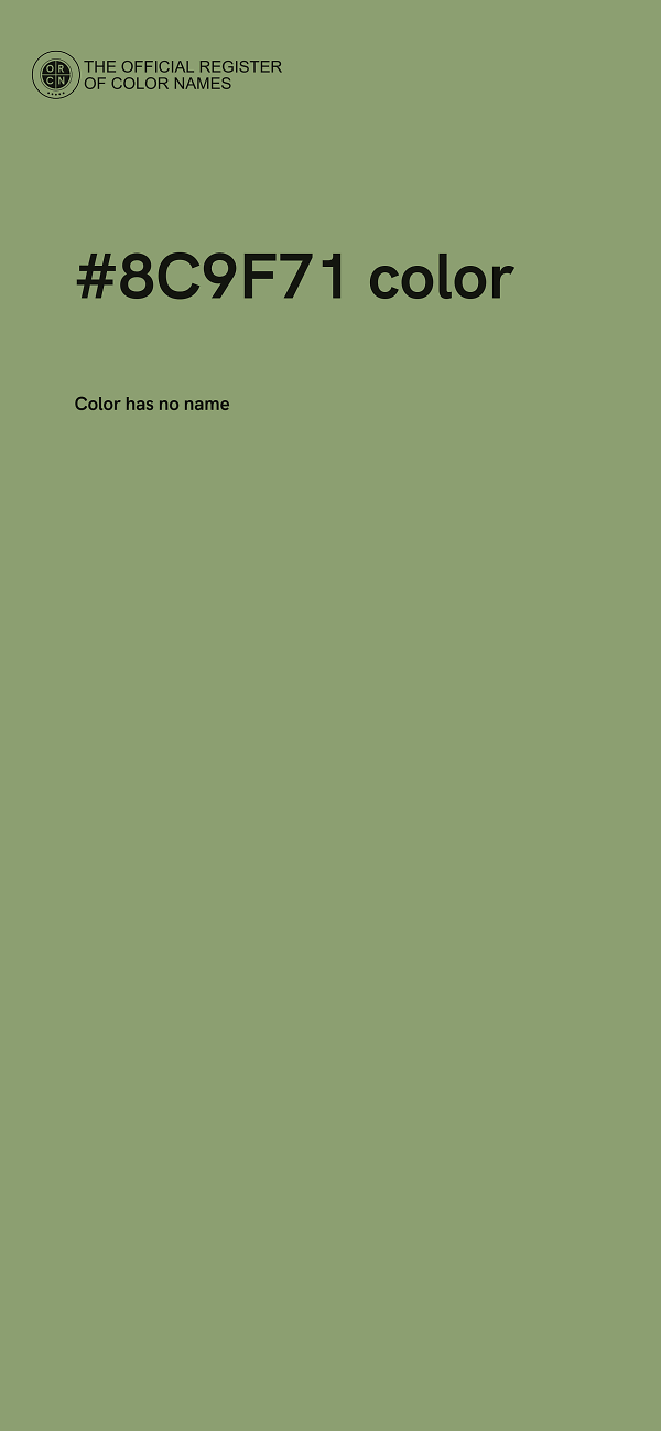 #8C9F71 color image
