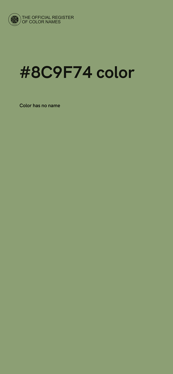 #8C9F74 color image