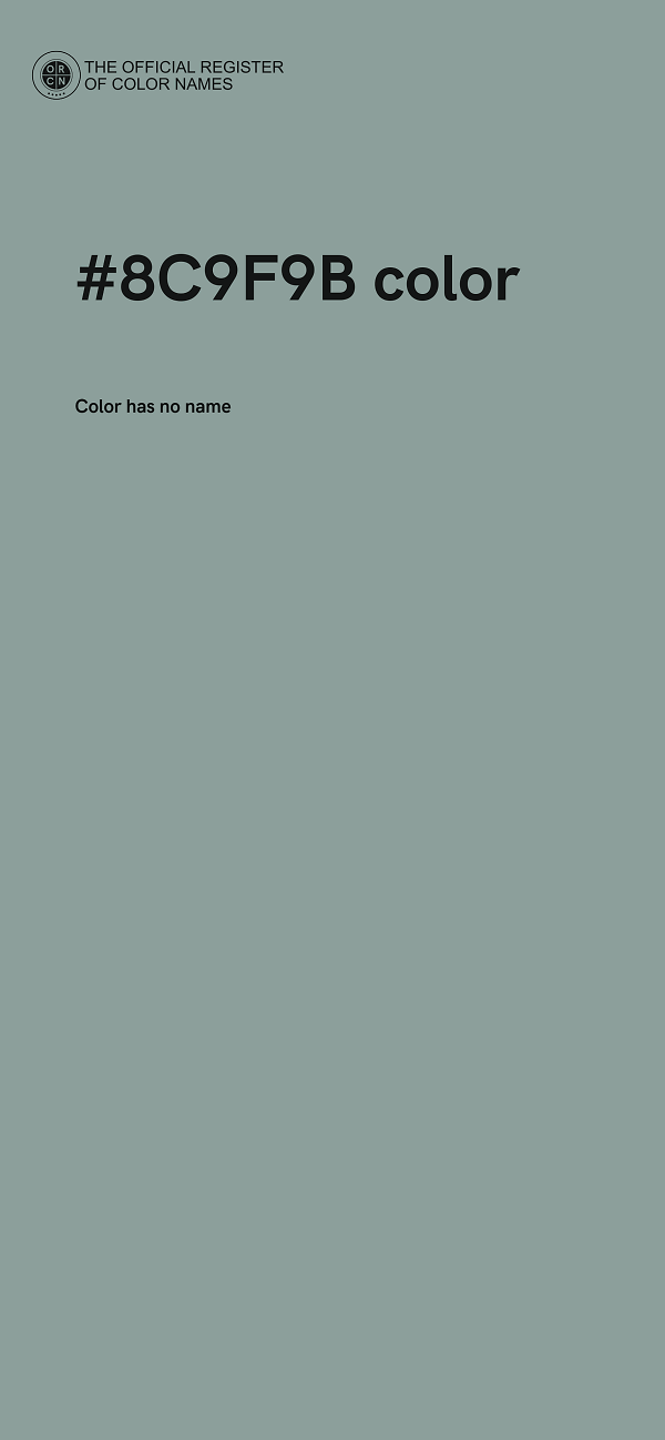 #8C9F9B color image