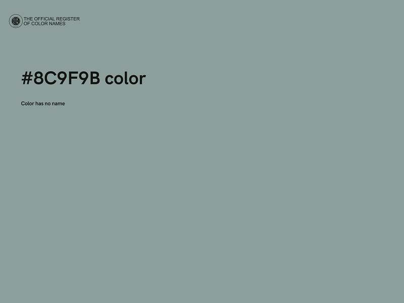 #8C9F9B color image