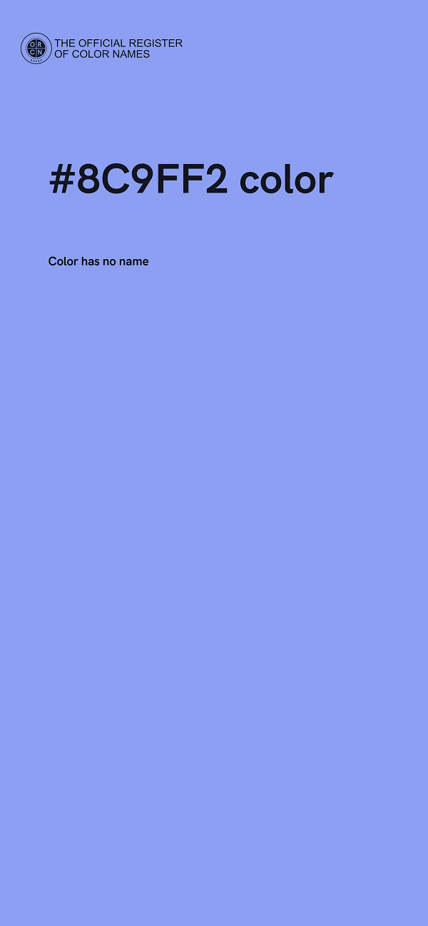 #8C9FF2 color image