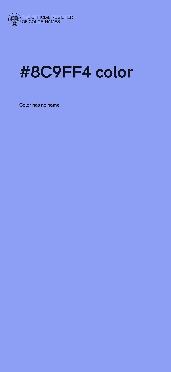 #8C9FF4 color image