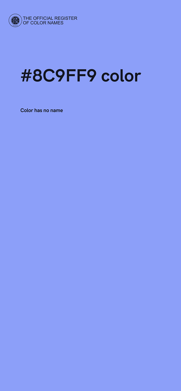 #8C9FF9 color image