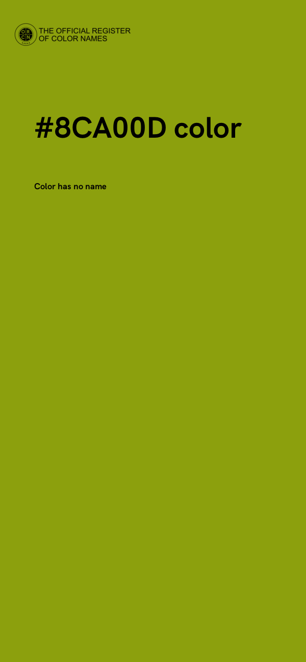 #8CA00D color image