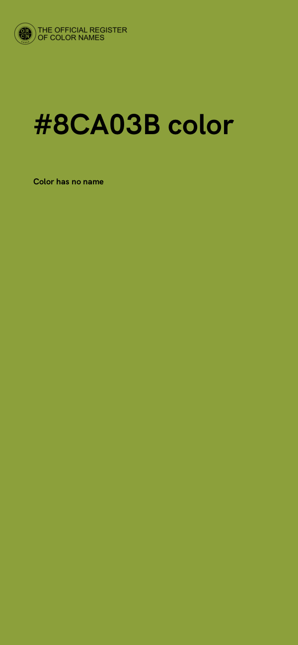 #8CA03B color image